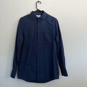Charles Tyrwhitt Slim Navy Button Down Shirt